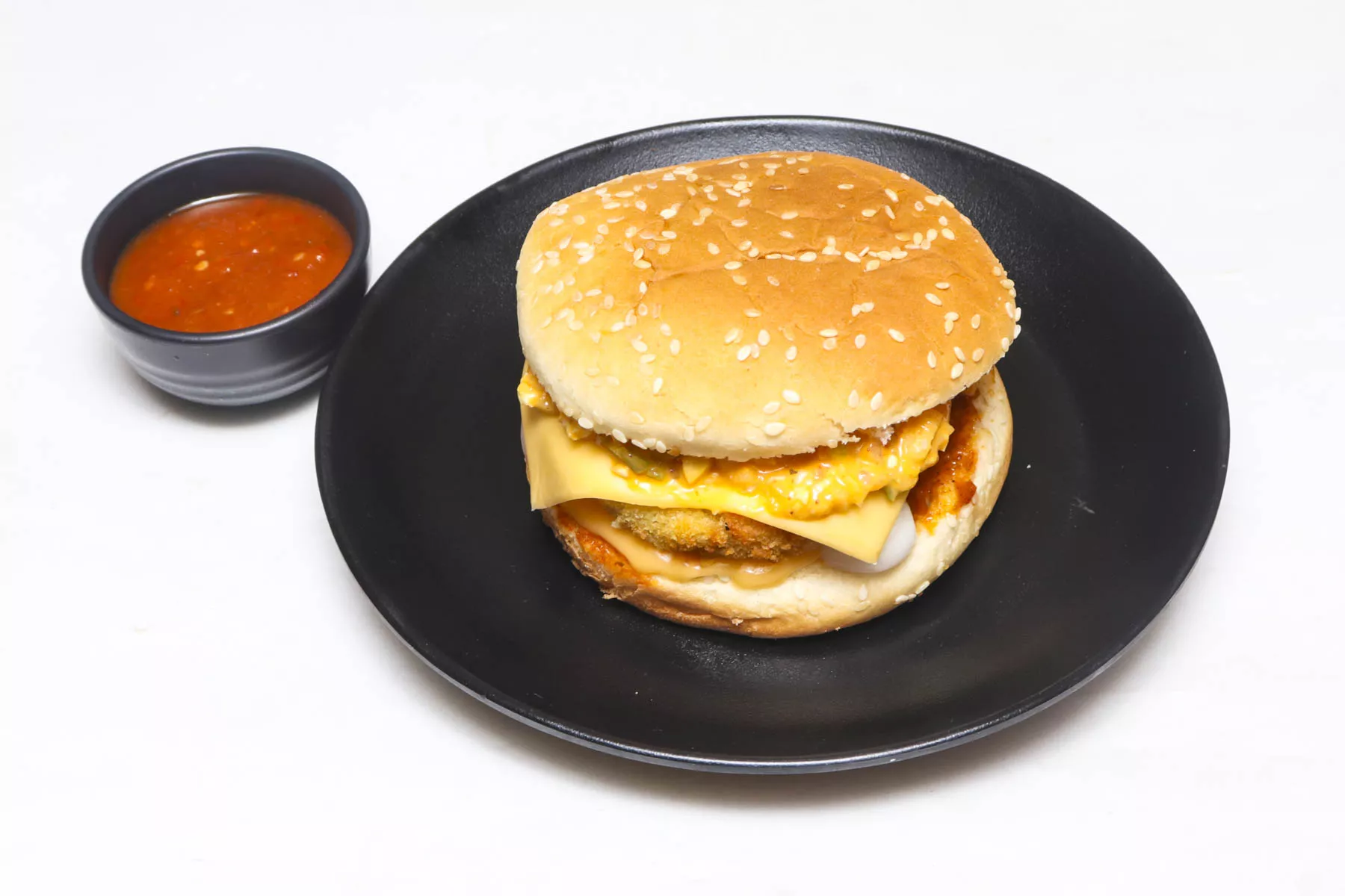 Aloo Tikki Cheese Burger